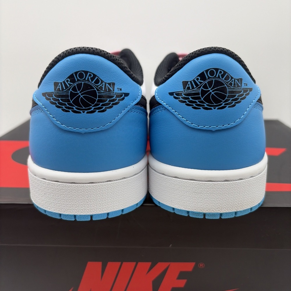 Size 9- Air Jordan 1 Retro Low OG White, Powder Blue (CZ0790-104) - Picture 4 of 11